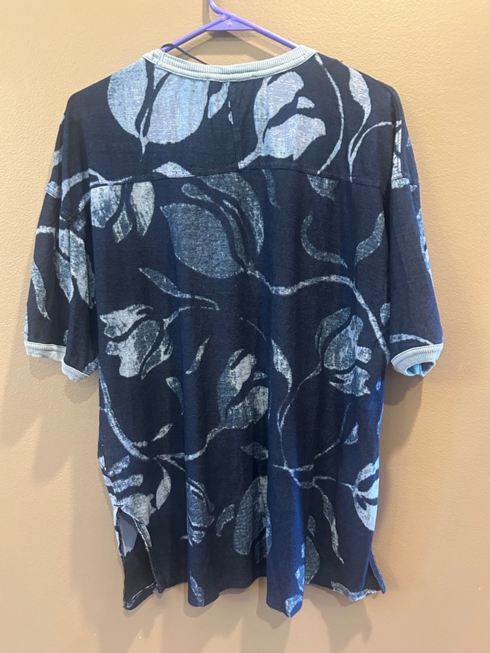 We The Free Thistle in Time Tunic Tee in Indigo Combo. Size small - Picture 7 of 7